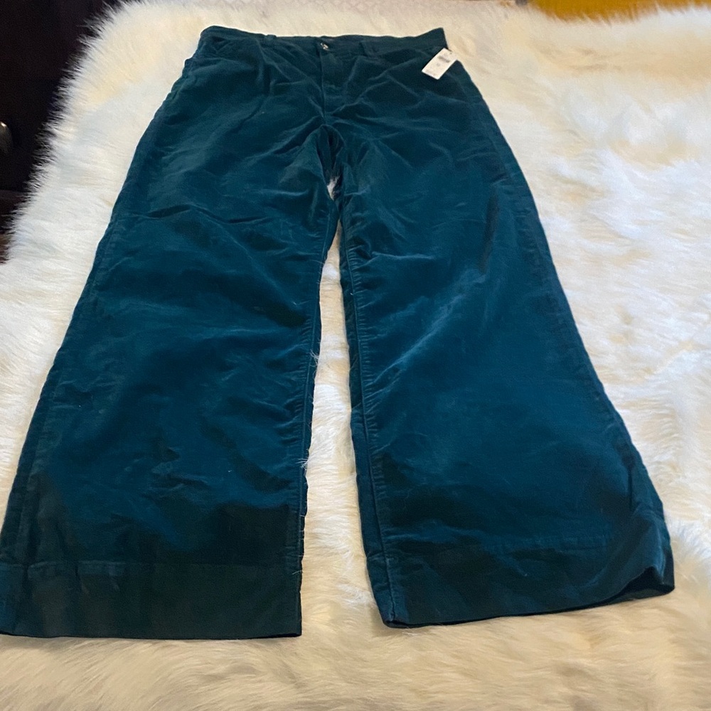 Anthropologie Deep Teal Corduroy Trousers